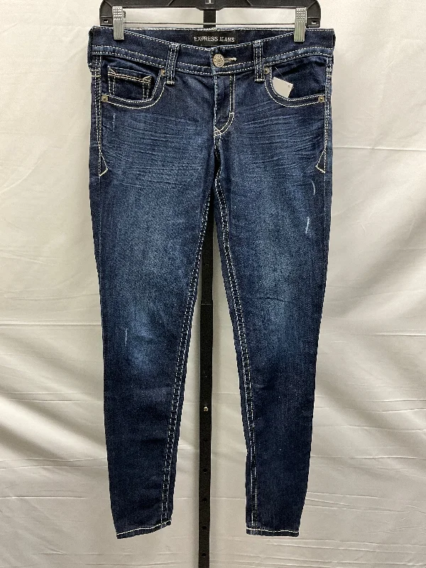 Blue Denim Jeans Skinny Express, Size 2