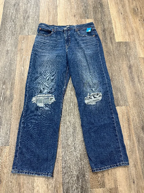 Blue Denim Jeans Straight Levis, Size 14