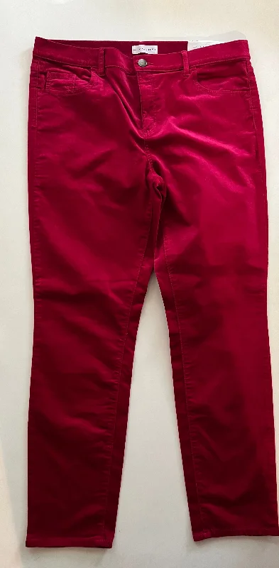 Pink Jeans Skinny Loft, Size 14