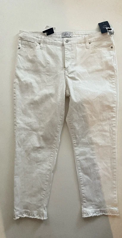 White Jeans Skinny Crown And Ivy, Size 14