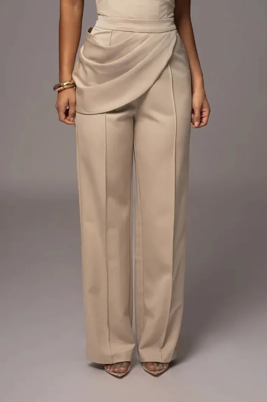 Solid Asymmetrical Trousers