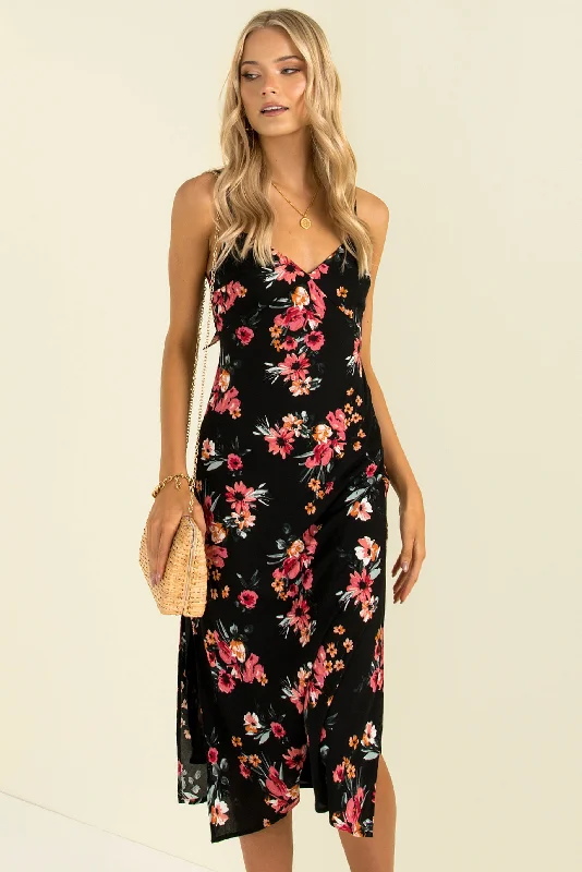 Sofia Dress / Black Floral