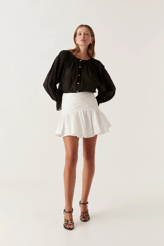 Carrie Ruched Mini Skirt