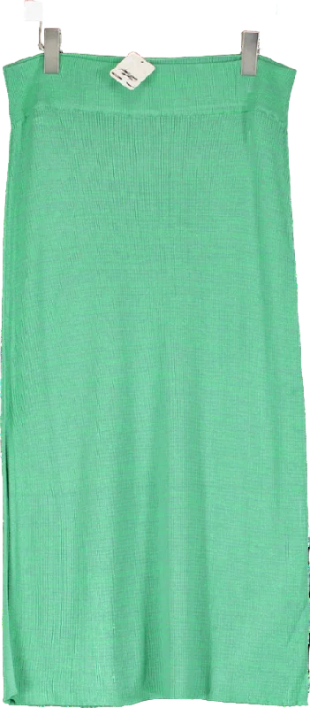 Free People Green Golden Hour Midi Skirt UK L