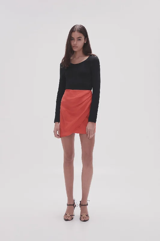 Kinship Draped Mini Skirt