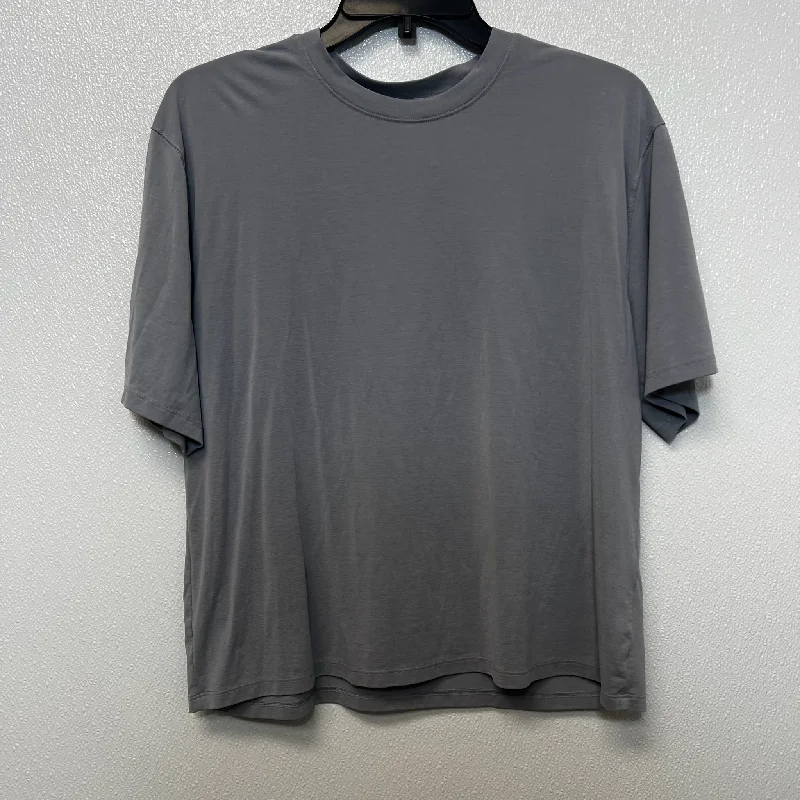 Top Short Sleeve By Abercrombie And Fitch In Grey, Size: S