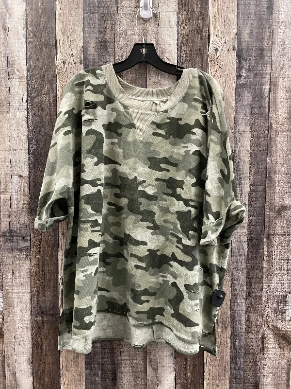 Top Short Sleeve By Cato In Camouflage Print, Size: 3x