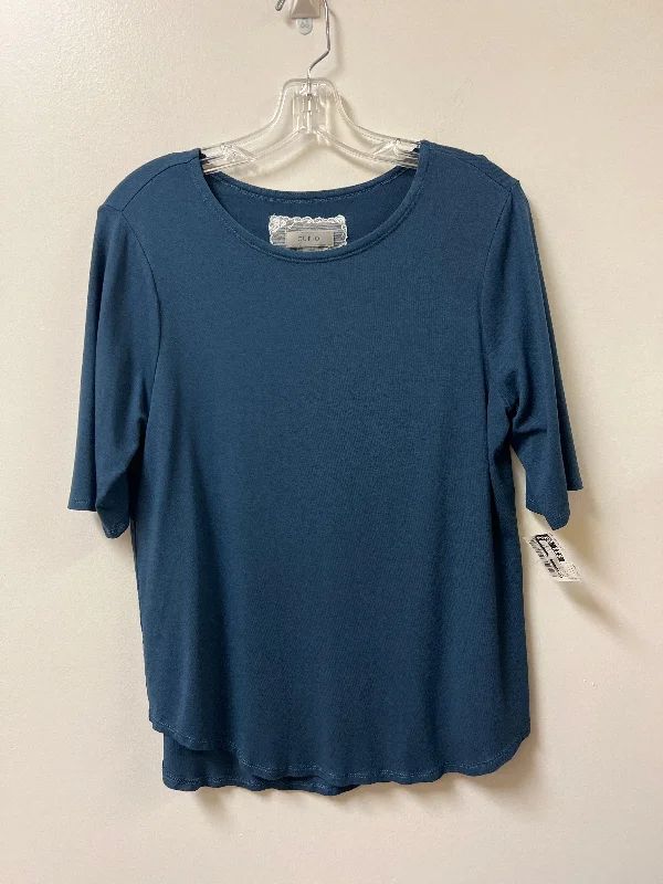 Top Short Sleeve By Cupio In Blue, Size: L