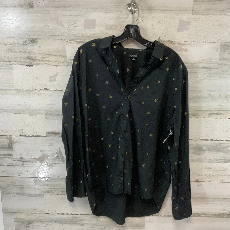 Blouse Long Sleeve By Madewell In Black, Size: Xl