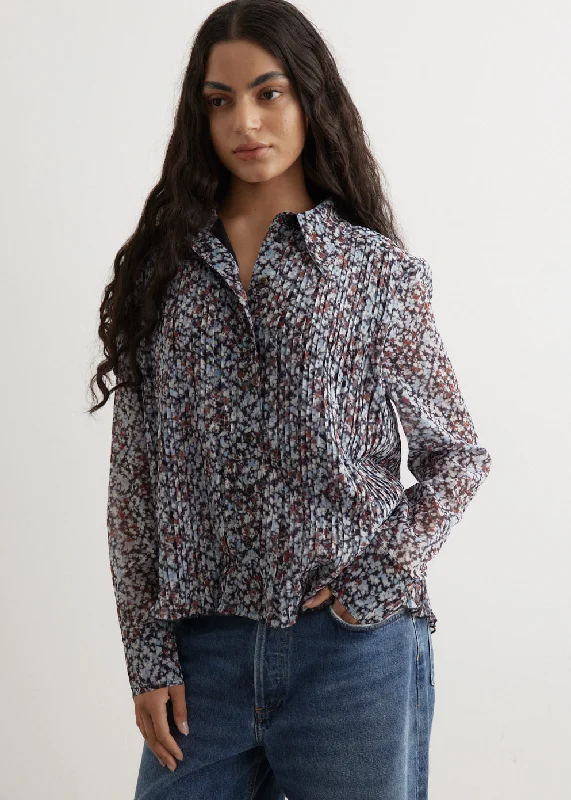 Pleated Georgette Shirt