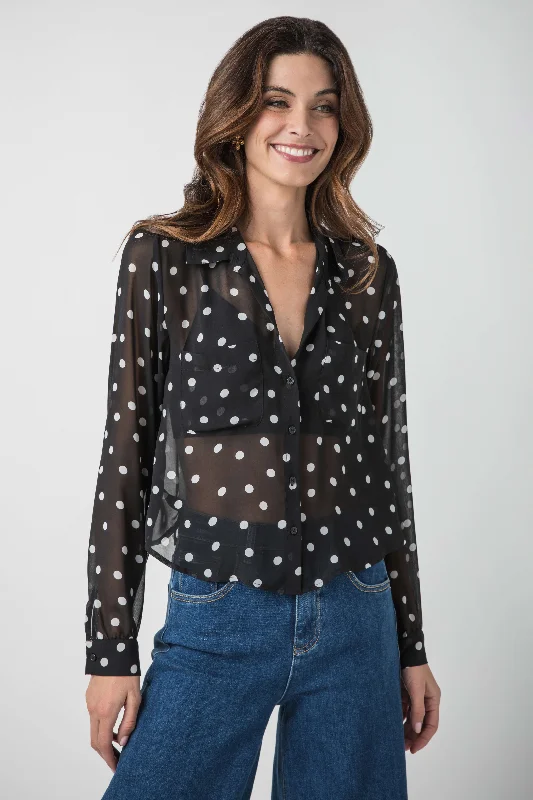 Z Supply Vivienne Polka Dot Top