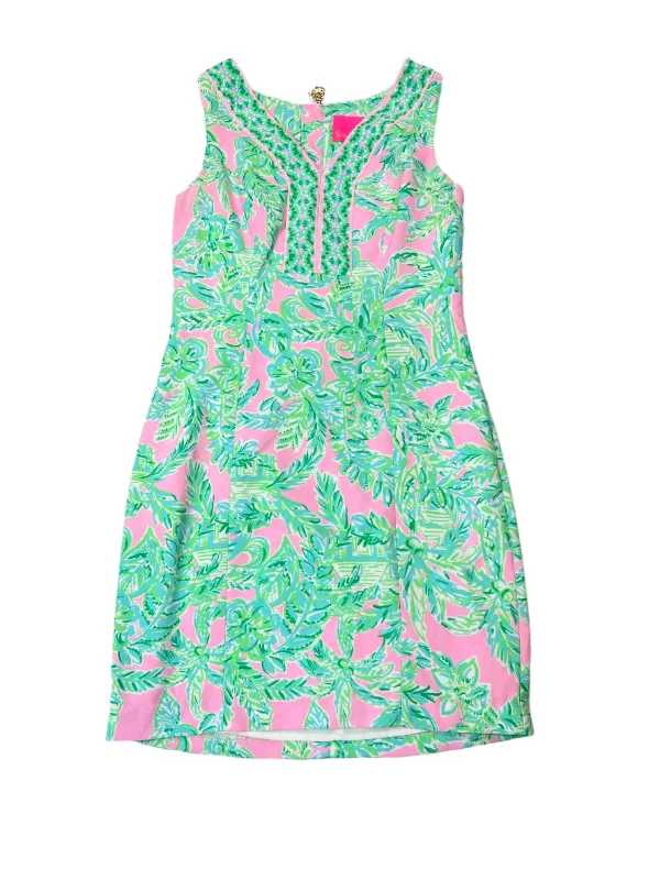 Dress Casual Short By Lilly Pulitzer In Green & Pink, Size: Xs/0