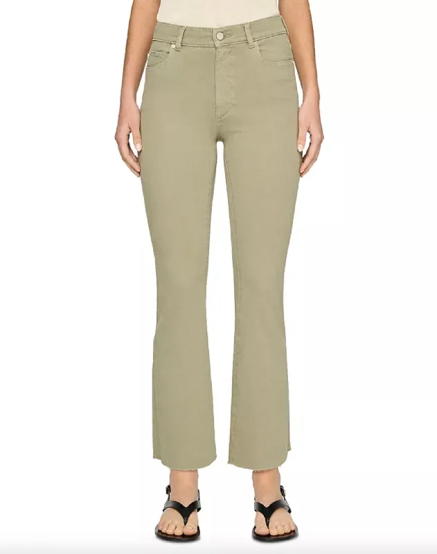 Bridget High Rise Bootcut Jeans In Alpine Green