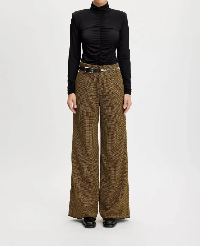 Fraya Pants In Amber Green Checks