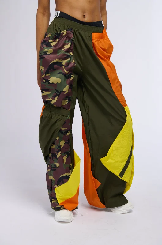 ISA CAMO AND COLORBLOCK NYLON SWEATPANT