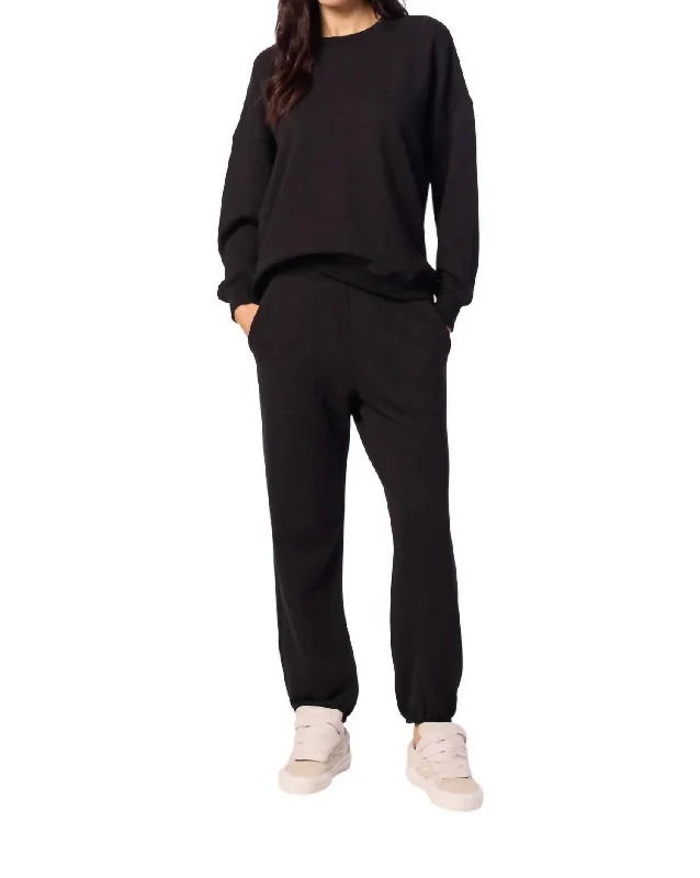 Mason Pockets Sweatpant In Black