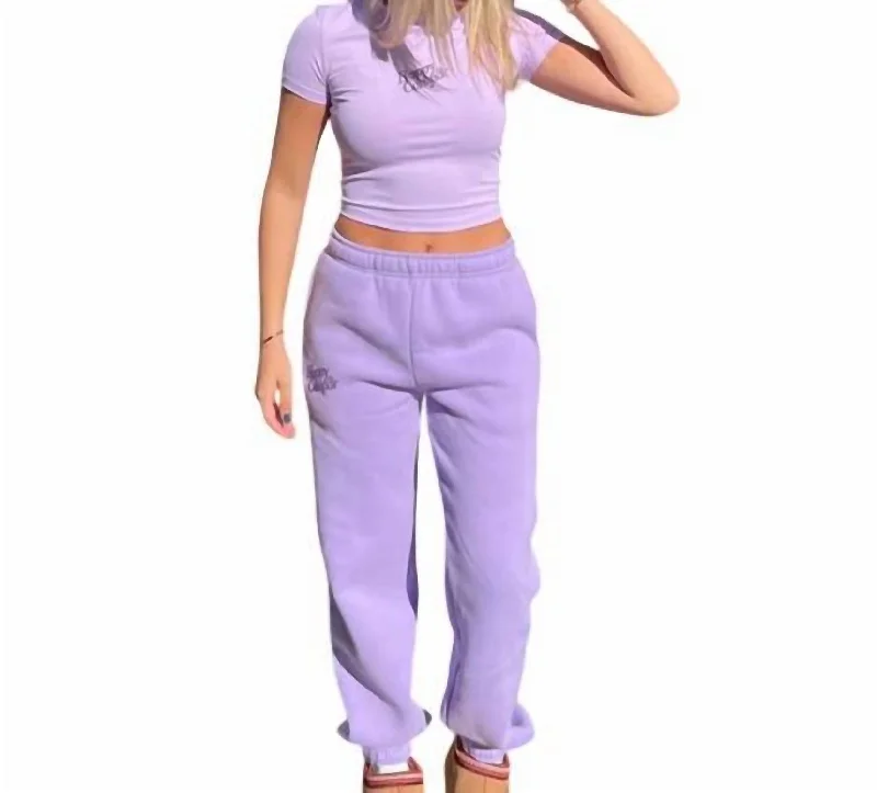 Puff Series Sweatpants In Grape