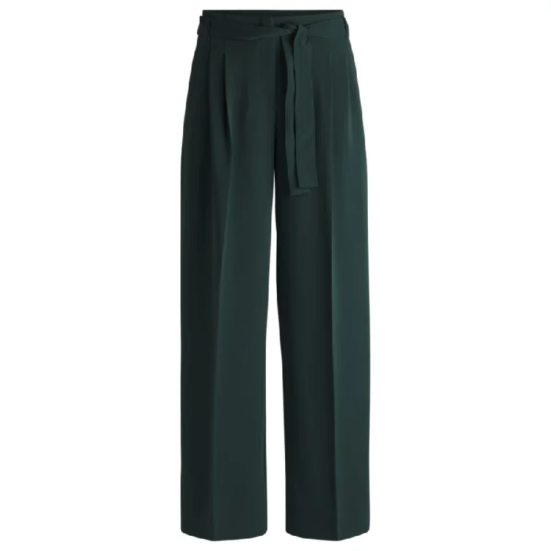 Relaxed-fit trousers in crease-resistant Japanese crepe