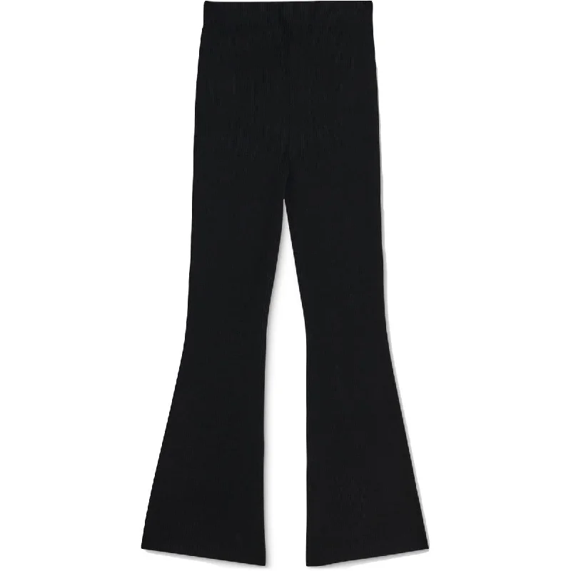 Womens Ribbed Flared Pants