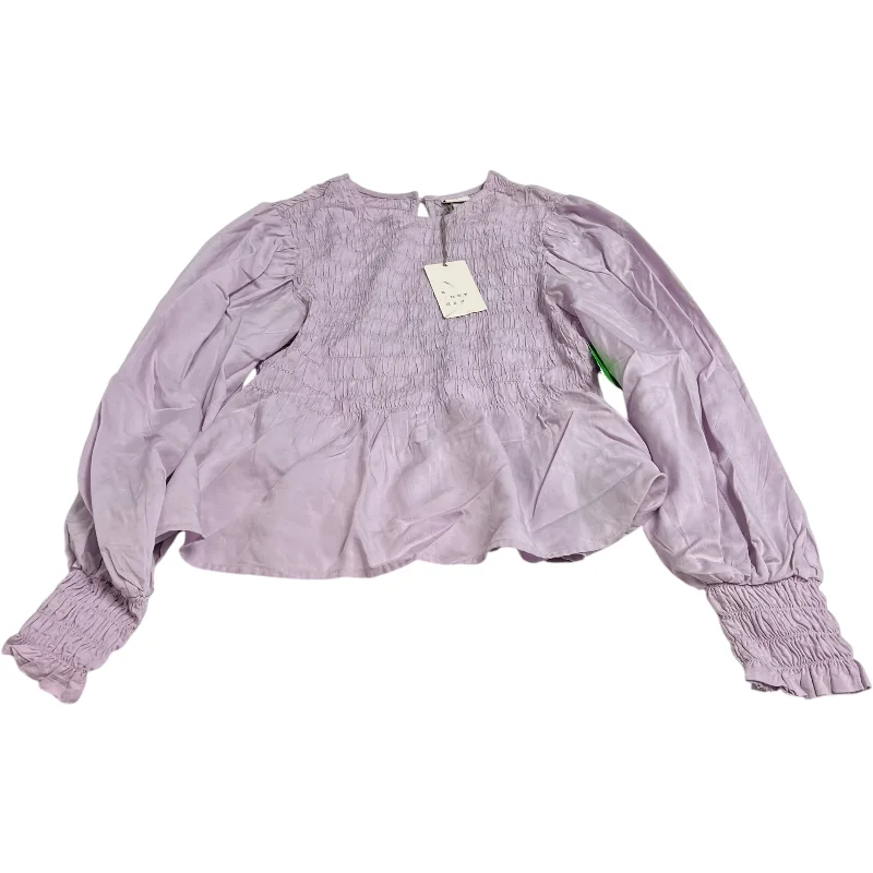 Top Long Sleeve By A New Day In Purple, Size: M