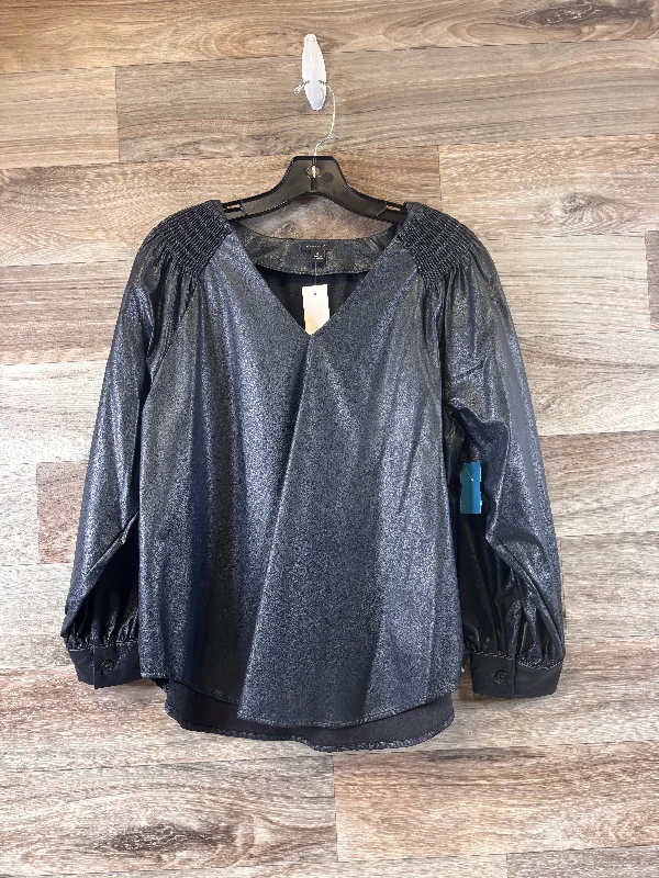 Top Long Sleeve By Ann Taylor In Black, Size: M