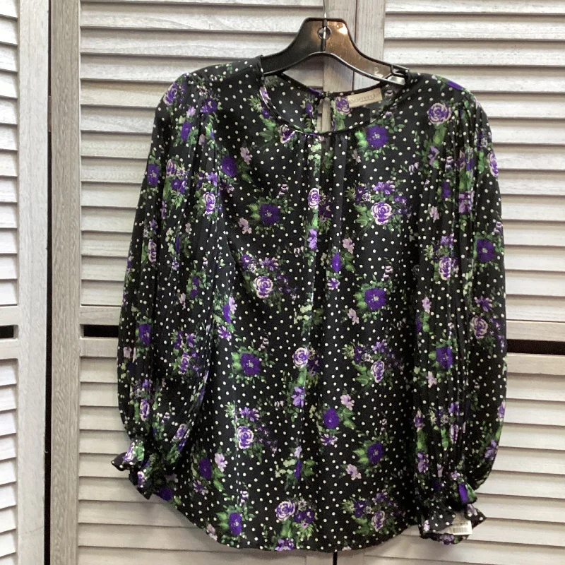 Top Long Sleeve By Eva Mendes In Floral Print, Size: S