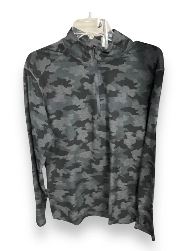 Top Long Sleeve By Kyodan In Camouflage Print, Size: L