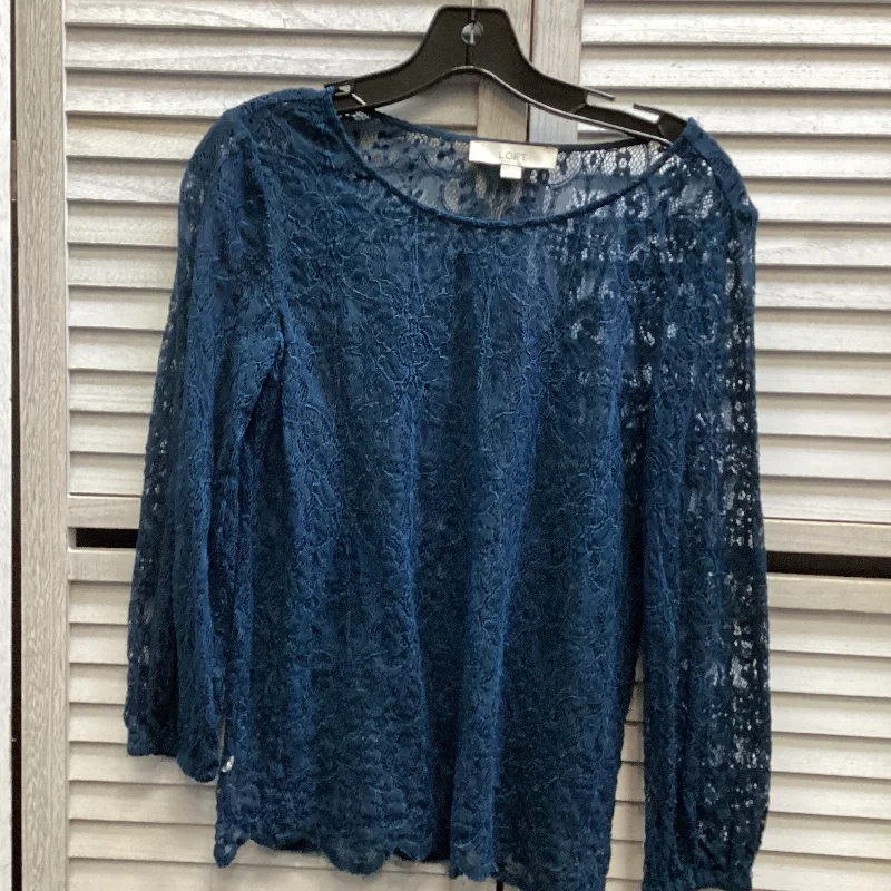 Top Long Sleeve By Loft In Blue, Size: Xs