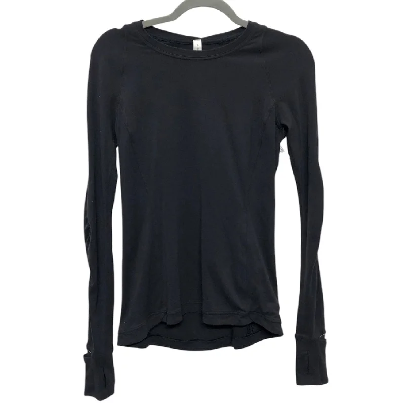 Top Long Sleeve By Lululemon In Black, Size: 6