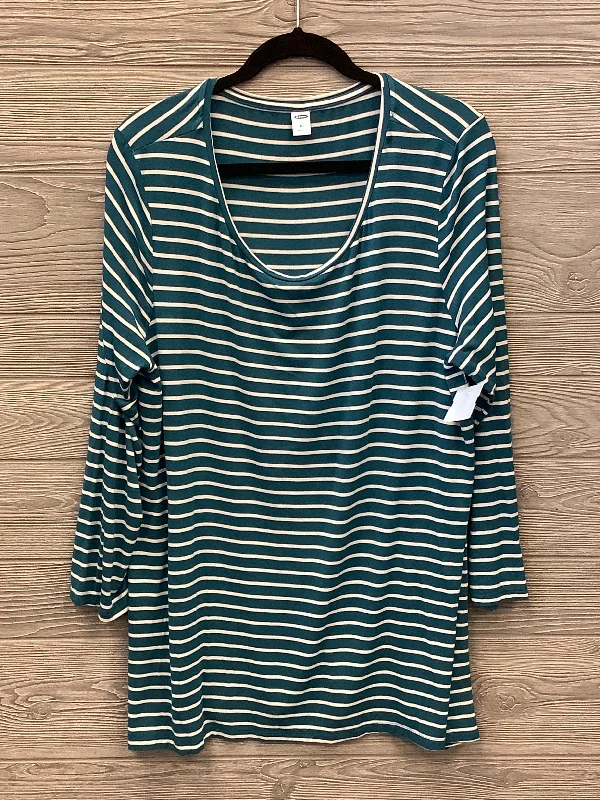 Top Long Sleeve By Old Navy In Striped Pattern, Size: Xxl