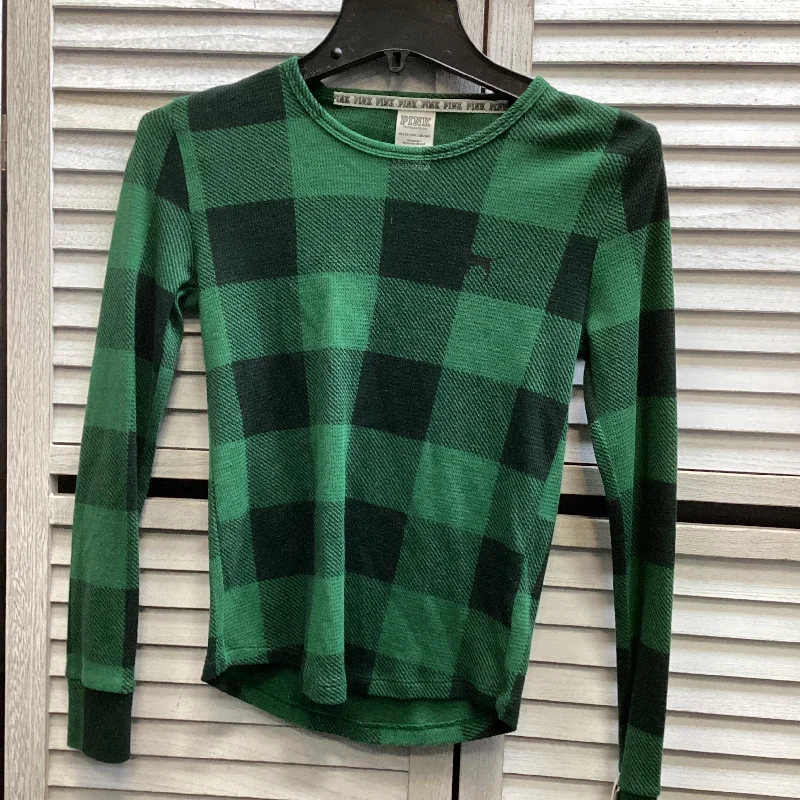 Top Long Sleeve By Pink In Green, Size: Xs