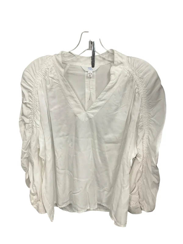 Top Long Sleeve By Time And Tru In White, Size: L