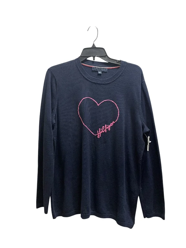 Top Long Sleeve By Tommy Hilfiger In Navy, Size: L