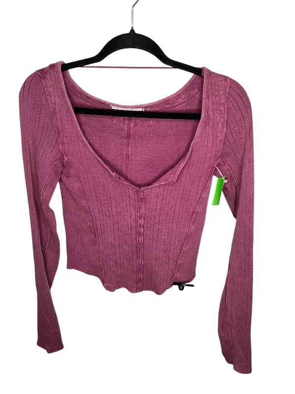 Top Long Sleeve By We The Free In Purple, Size: S