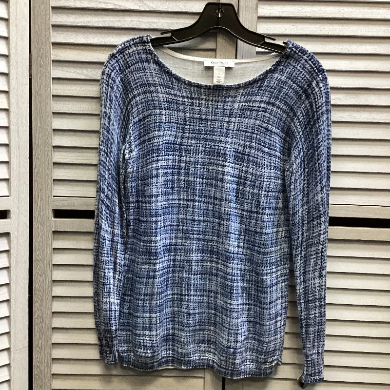 Top Long Sleeve By White House Black Market In Blue, Size: S