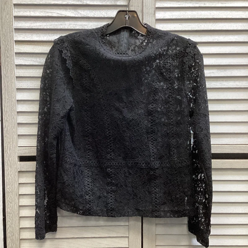 Top Long Sleeve By Zara In Black, Size: Xs