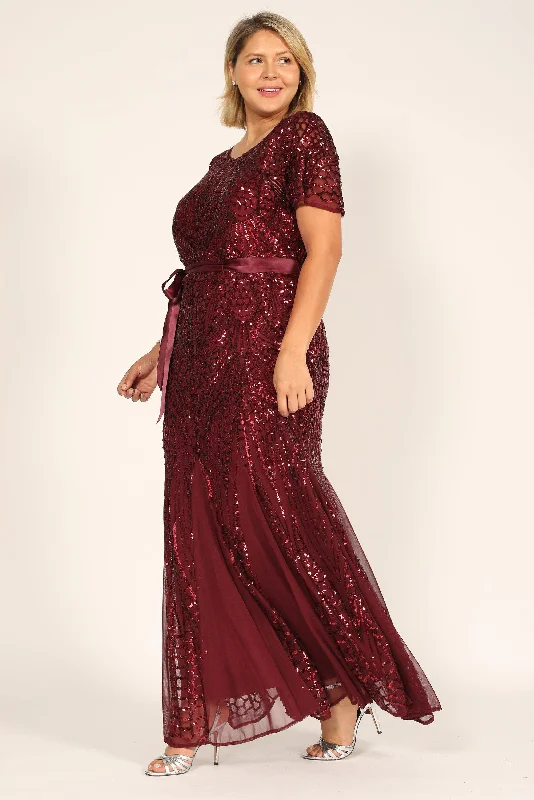 R&M Richards 1875W Long Plus Size Evening Dress