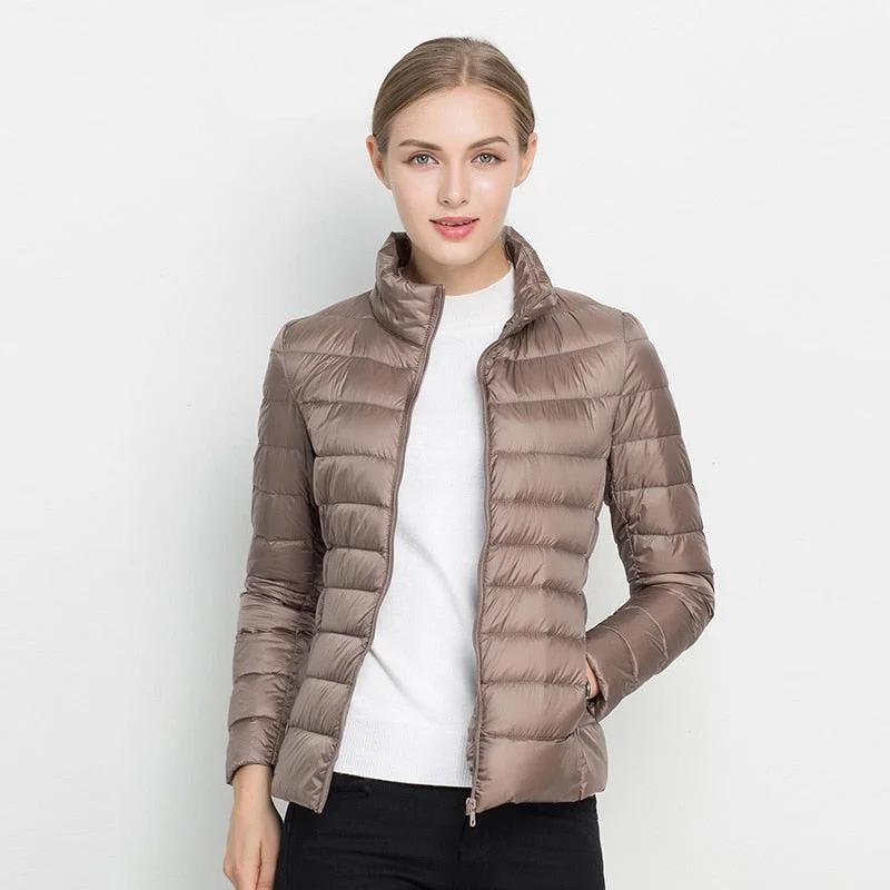 Women Winter Coat 2019 New Ultra Light White Duck Down Jacket Slim Women Winter Puffer Jacket Portable Windproof Down Coat